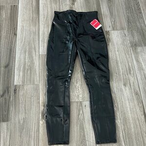 SPANX Shiny Black High-Waisted Leggings